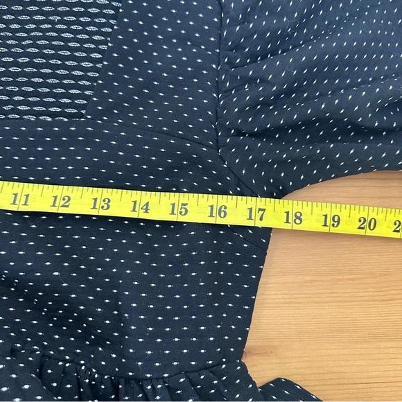 Modcloth | Black Polka Dot Dress | Embroidered Babydoll Dress | 100% Cotton - Picture 7 of 9